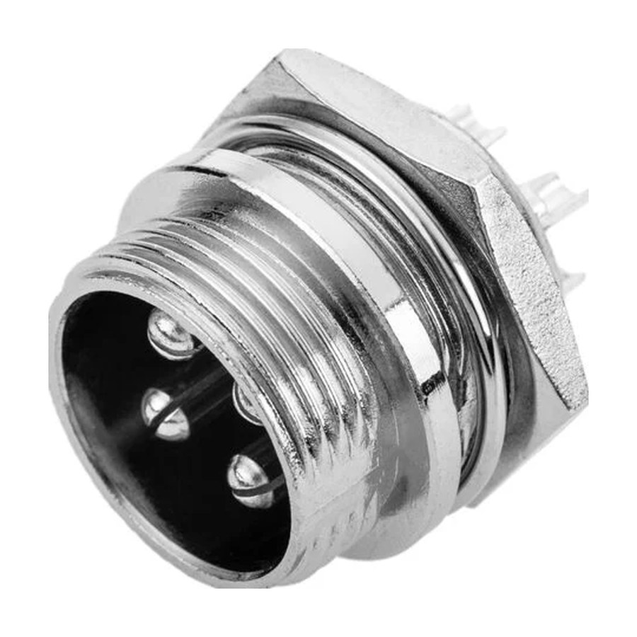 Conector de aviación GX16-4, macho, 4 pines