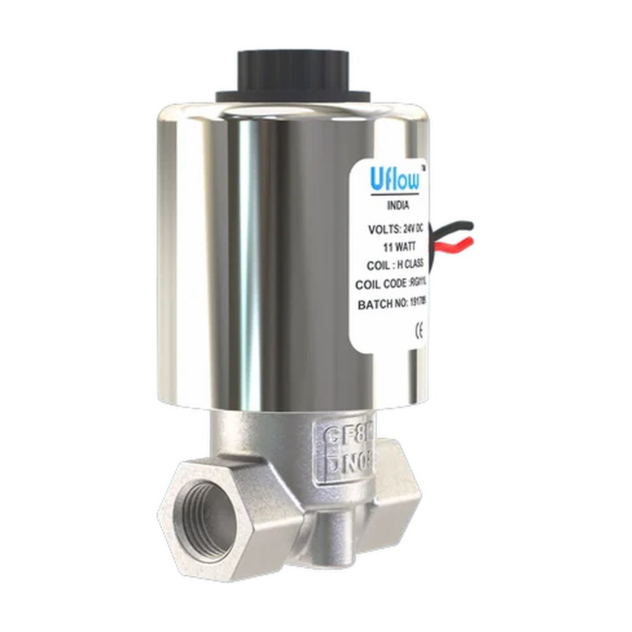 Electroválvula 12 VDC, 1/4", normalmente cerrada