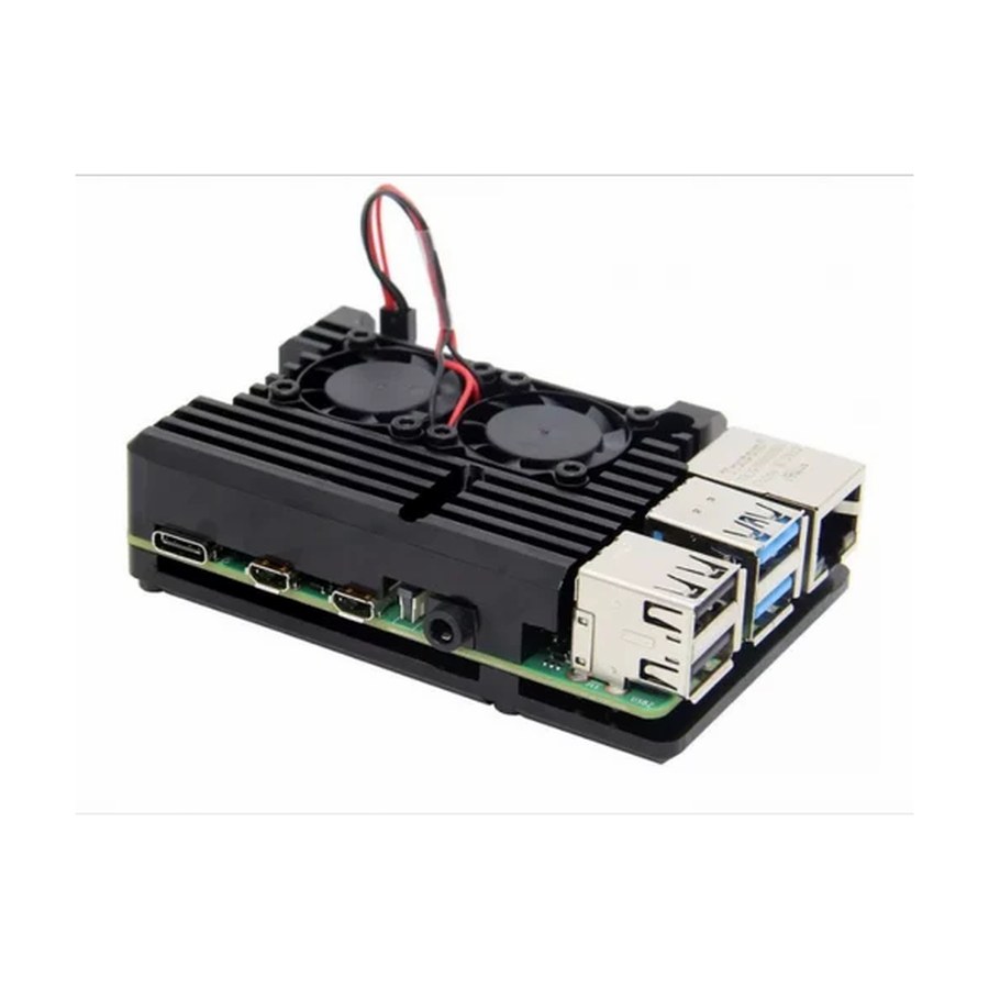 Gabinete/case metálico para Raspberry Pi 4B
