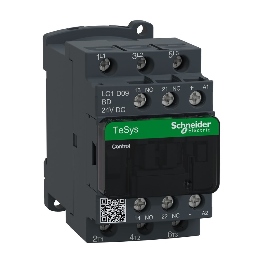 Schneider Electric TeSys D/Deca contactor 9 A, bobina 24 VDC